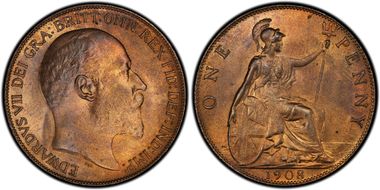 1908 1D S-3990 MS65RB