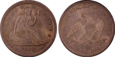 1838 25C Seated, No Drapery MS64