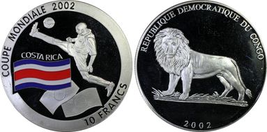 2002 10 Fr WC - Costa Rica Flag PR66DCAM