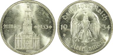 1934-G 2 Mk Potsdam J-355 MS63+