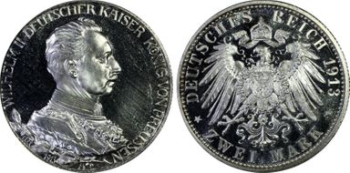 1913-A 2 Mk 25th Year J-111 PR65DCAM