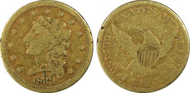 1839-D $2.50 G6
