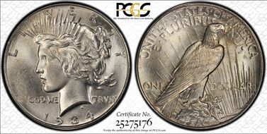 1934 $1 MS66