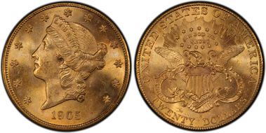 1905-S $20 MS65