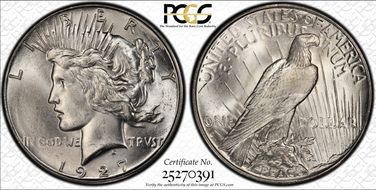 1927-S $1 MS64+