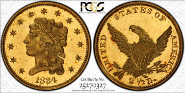 1834 $2.50 Classic PR65CAM