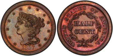 1857 1/2C PR64BN