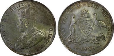 1936(m) Florin KM-27  Ag MS62