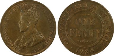 1924  1D English obverse MS65BN