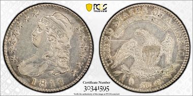 1818/7 50C Large 8 AU50