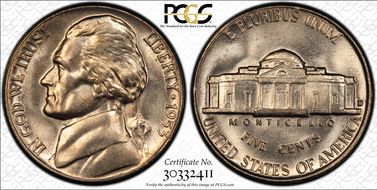 1953-D/D 5C D/ Inverted D FS-501 MS66