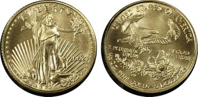 2002 $5 Gold Eagle MS70