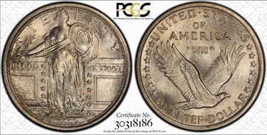 1917 25C Type 1 MS66FH