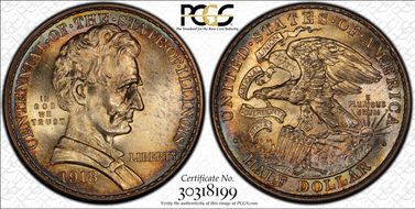 1918 50C Lincoln-Illinois MS64