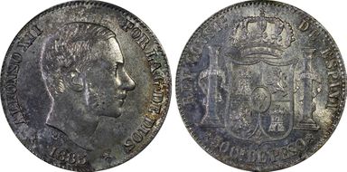 1885 50C KM-150  Ag MS62