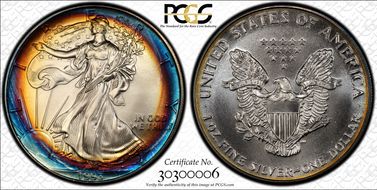 1993 $1 Silver Eagle MS68