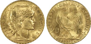 1913 20 Fr Gad-1064a F-535 Refrappe MS65+