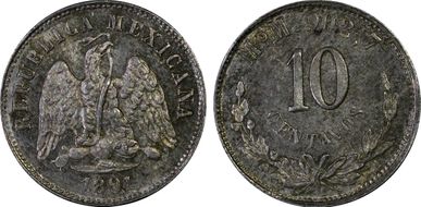 1891-Mo M 10C MS64