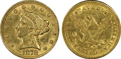 1878 $2.50 AU55