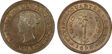 1898 1/4C MS64RB