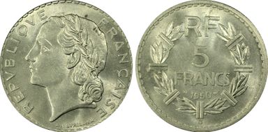 1950-B 5 Fr Gad-766a MS65