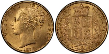 1875-S Sov S-3855 Shield MS63+