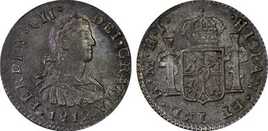 1812-Mo HJ 1/2 R Calico-395 MS64