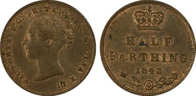 1843 1/2 Far S-3951 MS64BN