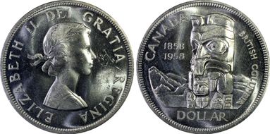 1958 S$1 British Columbia MS64