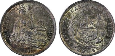 1904/894-JF 1/2 Din KM-206.2  Ag MS63