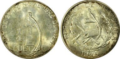 1925 (P) 1/4 Q KM-240.1 "Nobles" "Nobles" below scroll MS62