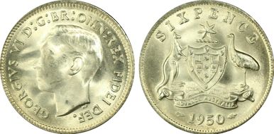 1950(m) 6D KM-45 Ag MS65