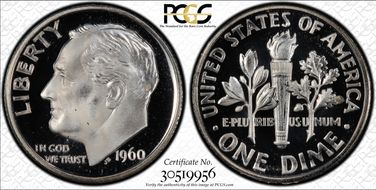 1960 10C PR67DCAM