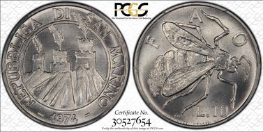 1974 500 L KM-37 Pigeons MS66