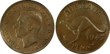 1943 Y. (p) 1D MS63BN