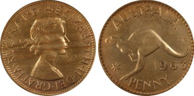 1963 Y. (p) 1D MS64RD