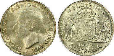 1942(m) Florin KM-40  Ag MS63