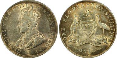 1916-M Florin KM-27  Ag AU55