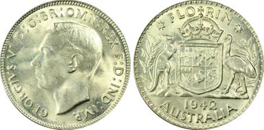 1942(m) Florin KM-40  Ag MS63