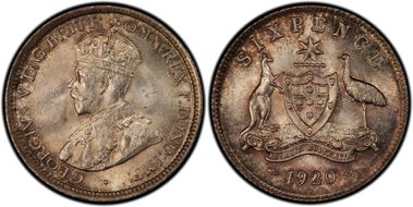 1920-M 6D KM-25  Ag MS64