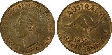 1939 1/2D Kangaroo Reverse MS62BN
