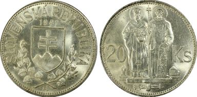 1941 20 Kor KM-7.1  Ag MS64