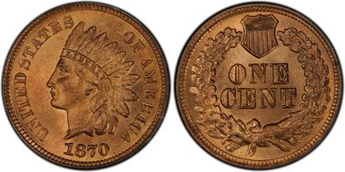 1870 1C MS65RD