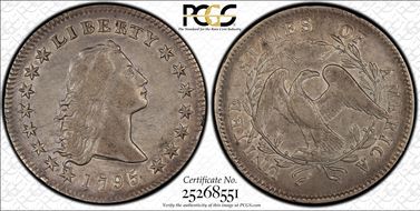 1795 $1 Flowing Hair, BB-24 XF45