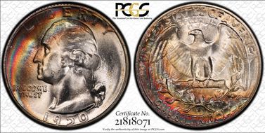 1950-S/S 25C RPM, FS-501 MS65