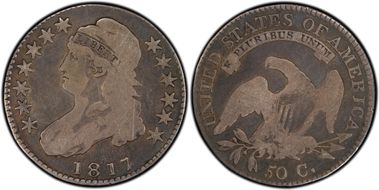 1817/4 50C Overton 102 VG8