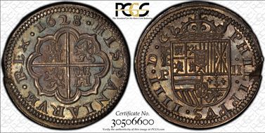1628-P 2 R Calico-957 Segovia MS64