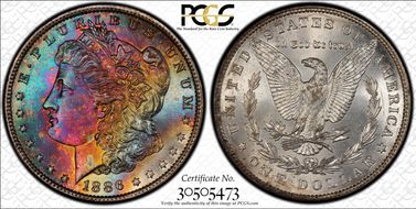 1886 $1 MS66
