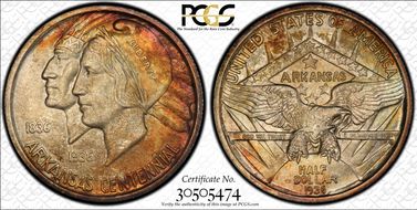 1936 50C Arkansas MS66