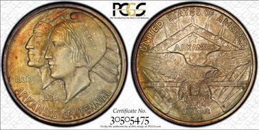 1936-D 50C Arkansas MS66